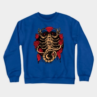 Red and Cream Mystic Scorpio Zodiac Crewneck Sweatshirt